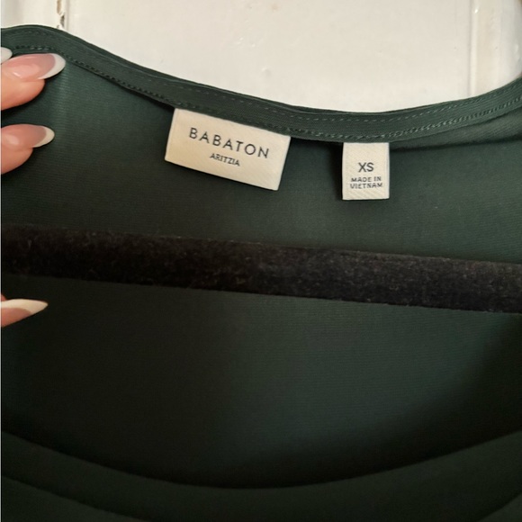 Dark Green Babaton Cowl Neck Dress - Picture 3 of 6